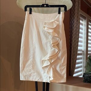 Elegant White Ruffle Skirt